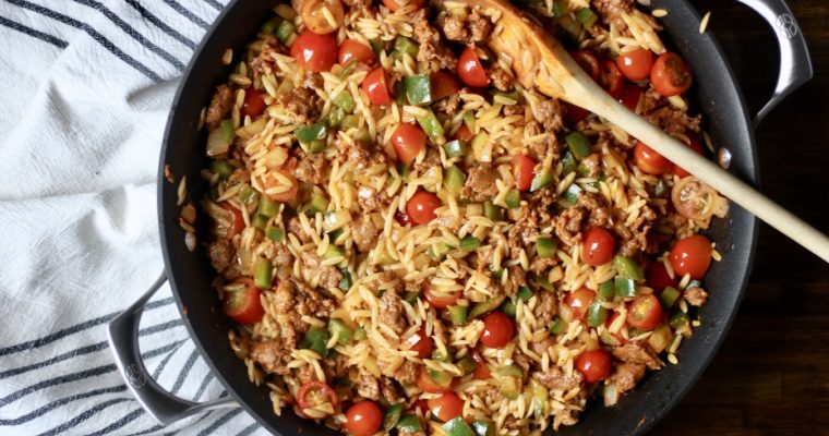 Sausage and Veggie Orzo
