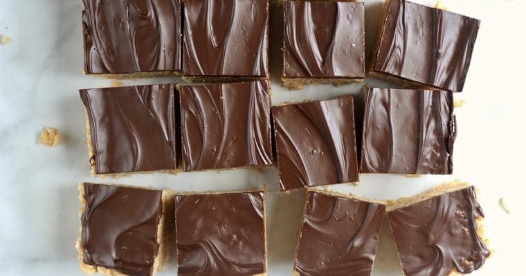 Chocolate Peanut Butter Rice Krispie Treats (Dairy-Free)