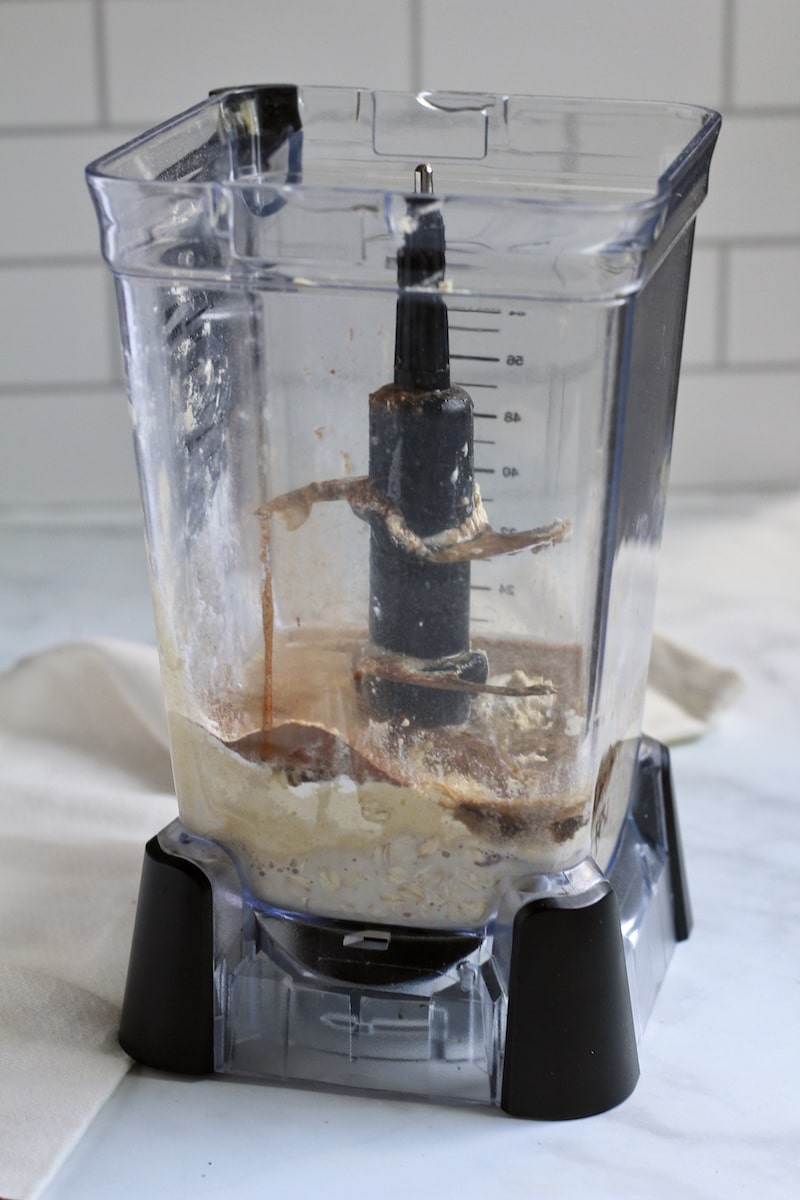 The ingredients before blending in a blender.