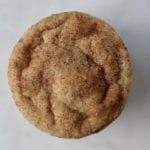 A vegan snickerdoodle in a close up picture.