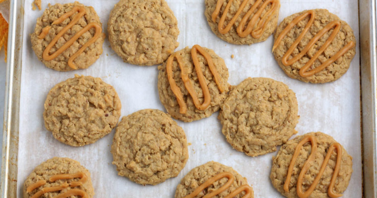 Peanut Butter Oatmeal Cookies with Glaze (Vegan)