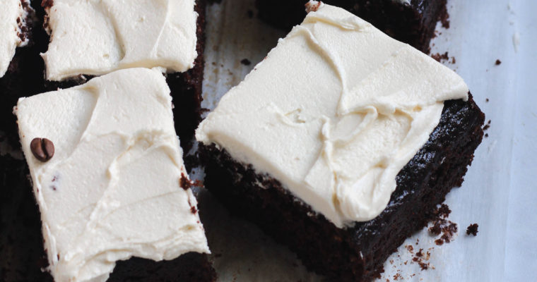Dairy-Free Chocolate Cake with Coffee Buttercream Frosting