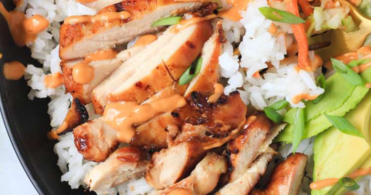 Soy-Marinated Chicken Thigh Bowls