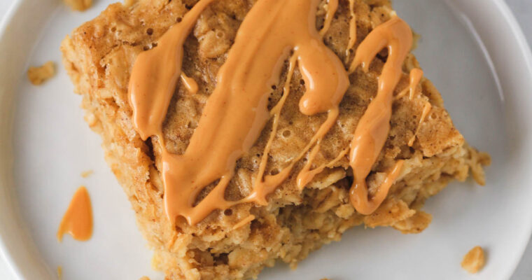 Baked Peanut Butter Oatmeal Bars