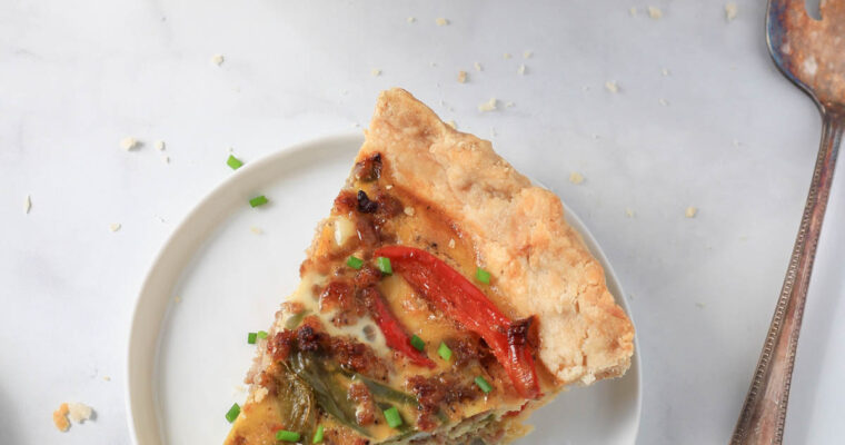 Sausage and Bell Pepper Quiche