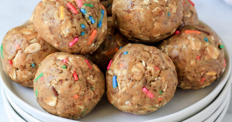 Cake Batter Lactation Bites