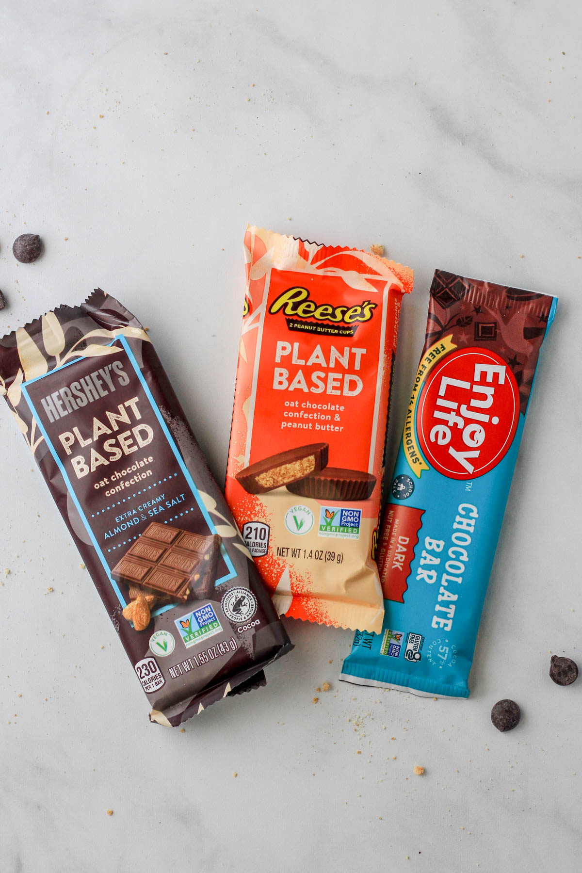 Dairy-Free chocolate used on the dairy-free s'mores board.