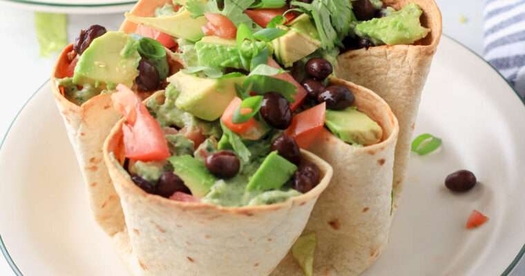 Dairy-Free Taco Salad with Baked Tortilla Bowls