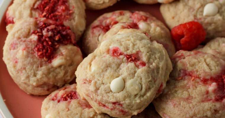 Dairy-Free Raspberry White Chocolate Chip Cookies