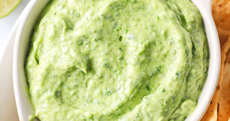 Vegan Avocado Cilantro Lime Crema