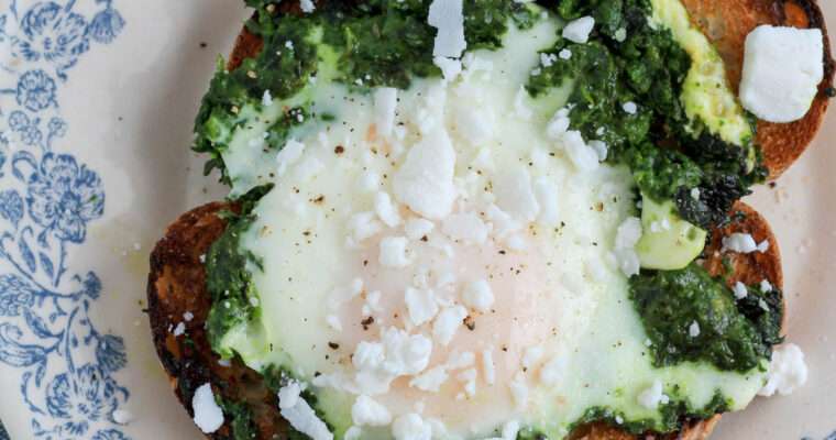 Pesto Egg Toast