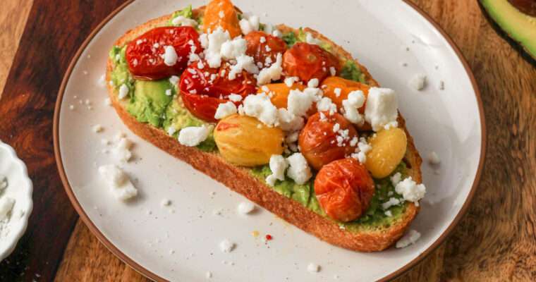 Avocado Toast with Roasted Tomatoes and Feta