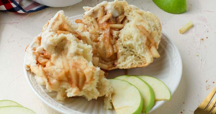 Apple Pie Cinnamon Rolls with Maple Icing