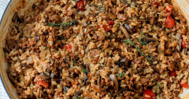 Chorizo and Mushroom Risotto