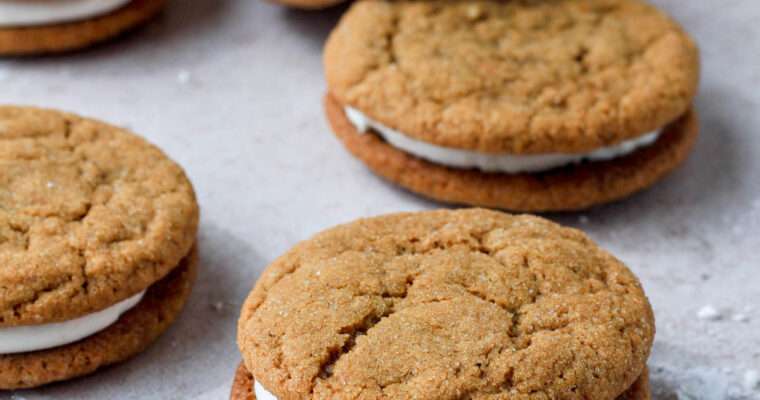Soft Ginger Cream Pie Cookies