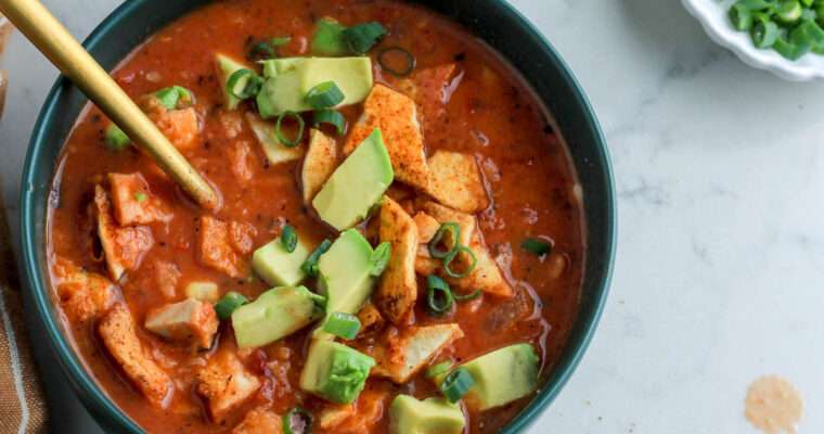 Creamy Southwest Chicken Tortilla Soup (Dairy-Free)
