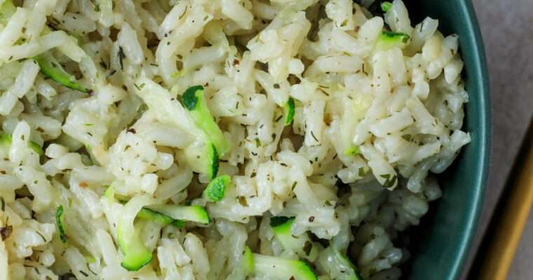 Vegan Seasoned Zucchini Rice