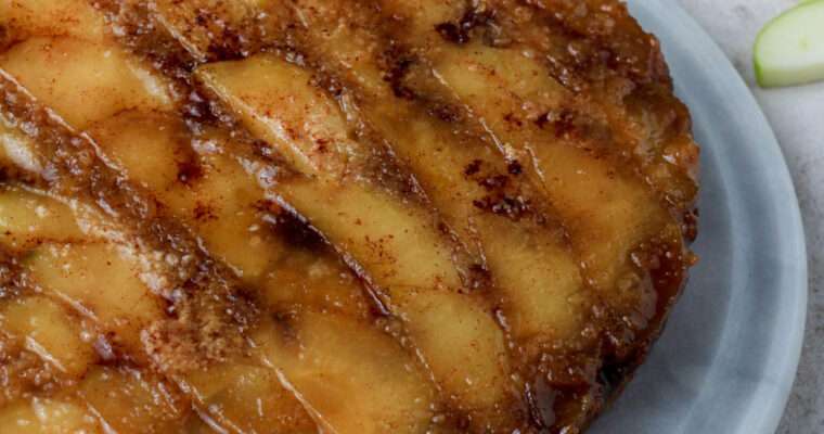 Vegan Cinnamon Apple Upside Down Cake