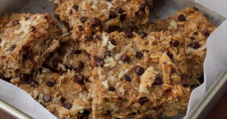 Almond Joy Baked Oatmeal Bars