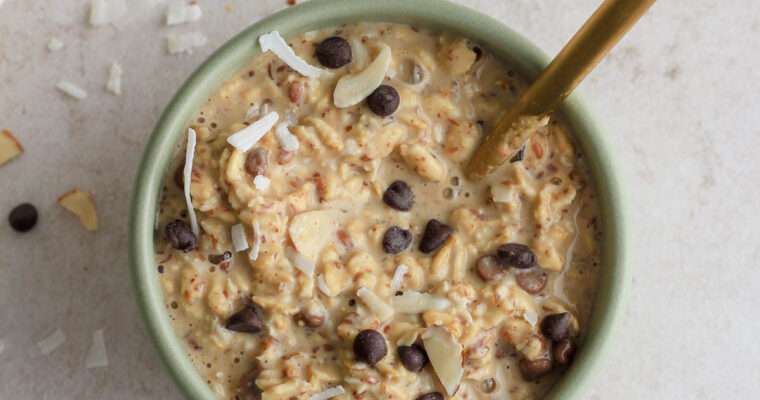 Almond Coconut Lactation Overnight Oats