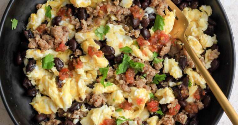 Sausage, Egg, and Black Bean Scramble